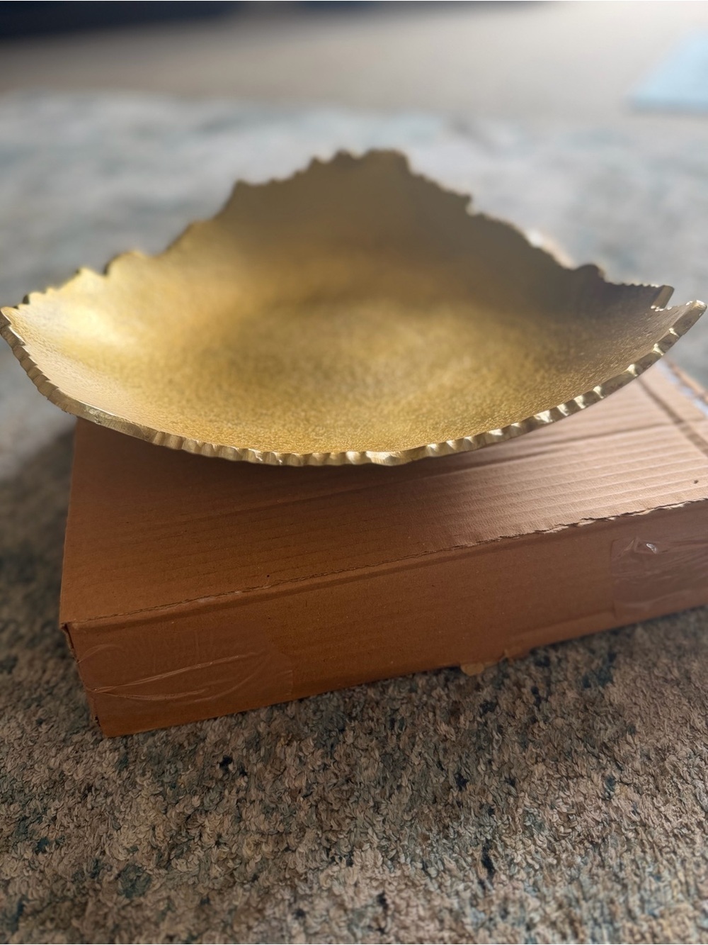 Gold Decorative Leaf Bowl - Home Accents - Picture 2 of 3